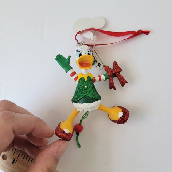 RARE Disney Parks Daisy Duck Marionette Santa's Helper Christmas Ornament NWT - Picture 3 of 6